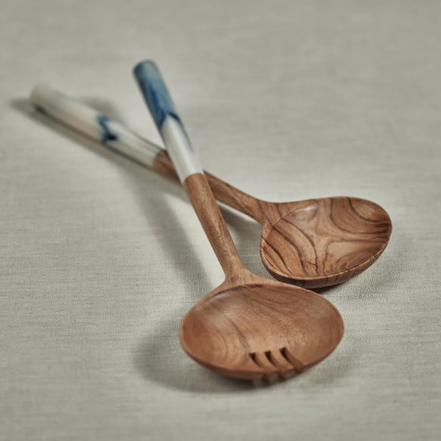 Mango Wood Spoon Set with Resin Handle
