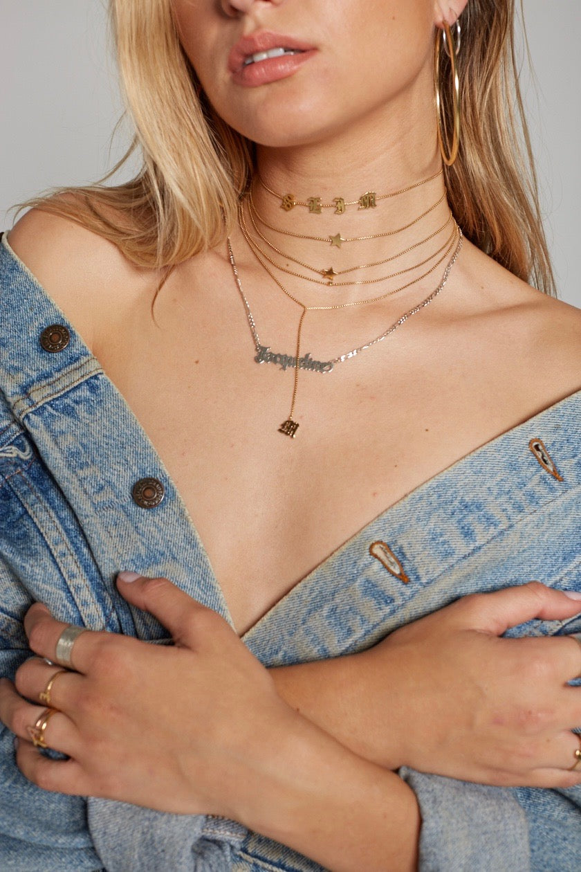Sexy drop letter Necklace