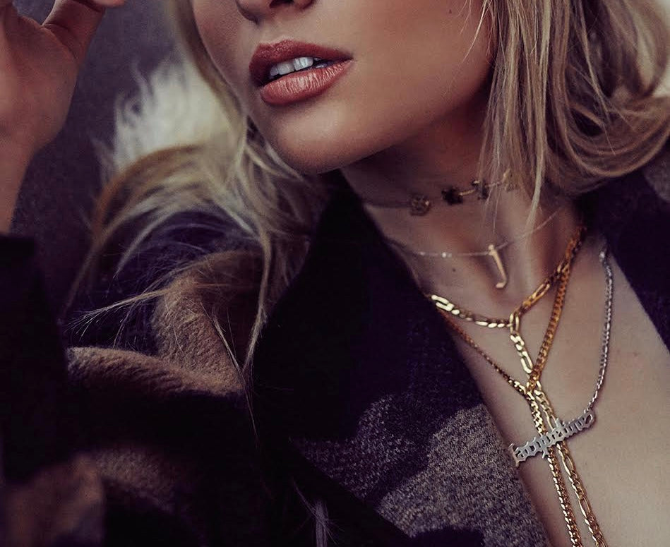 Goth Nameplate Necklace