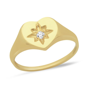 Charlotte Heart Starburst Ring